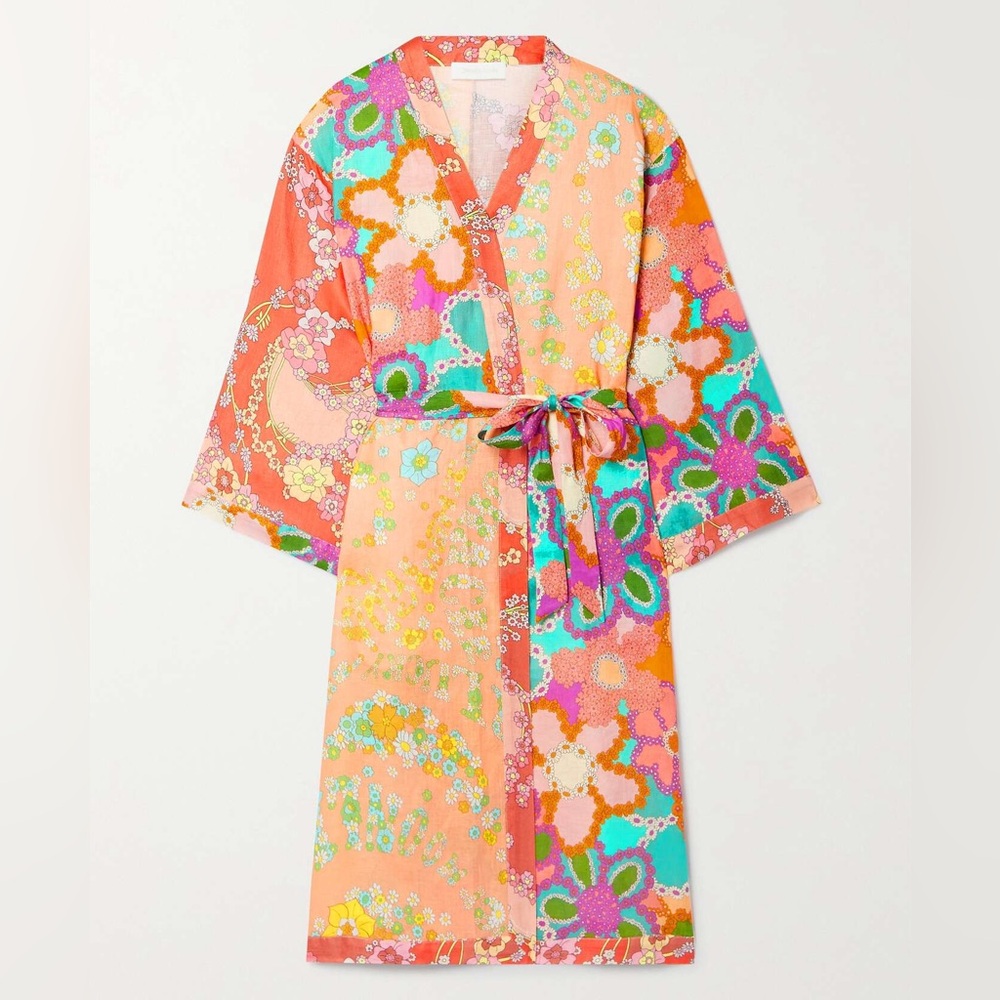 💕SOLD💕ZIMMERMANN Lola patchwork floral-print linen robe